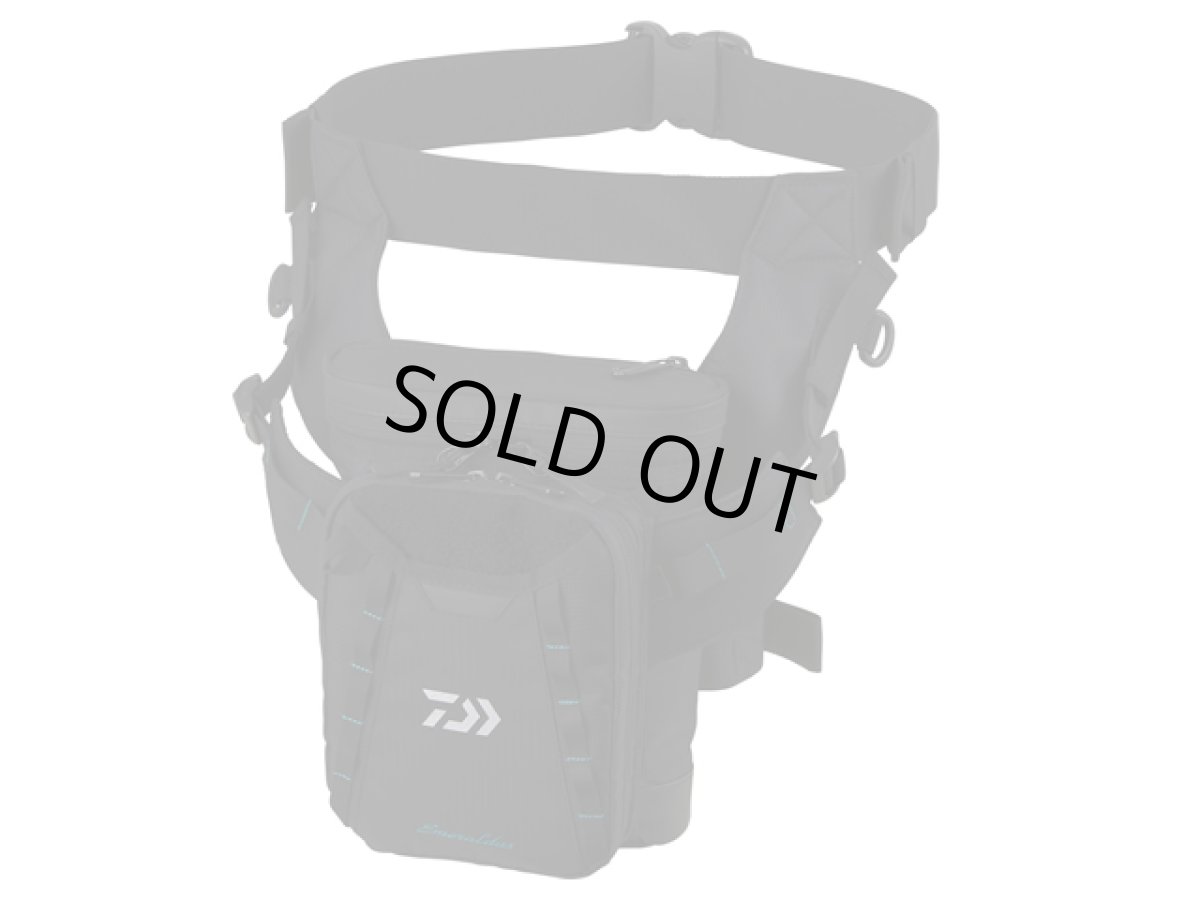 画像1: ダイワ(DAIWA)☆エメラルダス タクティカル サイバッグ(EMERALDAS T THIGH BAG) （C） ブラック (1)