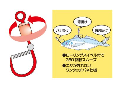 画像2: ハリミツ(HARIMITSU)☆泳がせエサ針 BS-1 サイズ5
