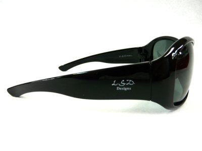 画像1: L.S.D. Designs☆D.FLYMAN Eyeware 015-12(ピアノブラック／グレーグリーン)