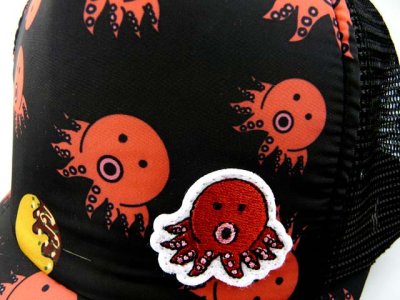 画像1: コヒナタ(KOHINATA)☆ギョギョキャップ タコ  10410 ブラック