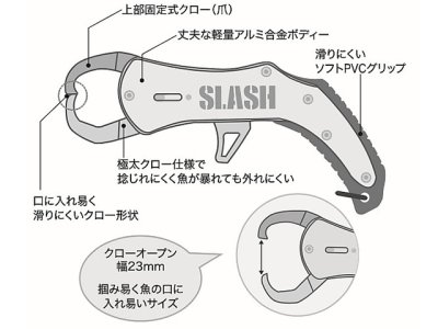 画像3: スラッシュ(SLASH)☆フィッシュグリップX SL-319 ブラック