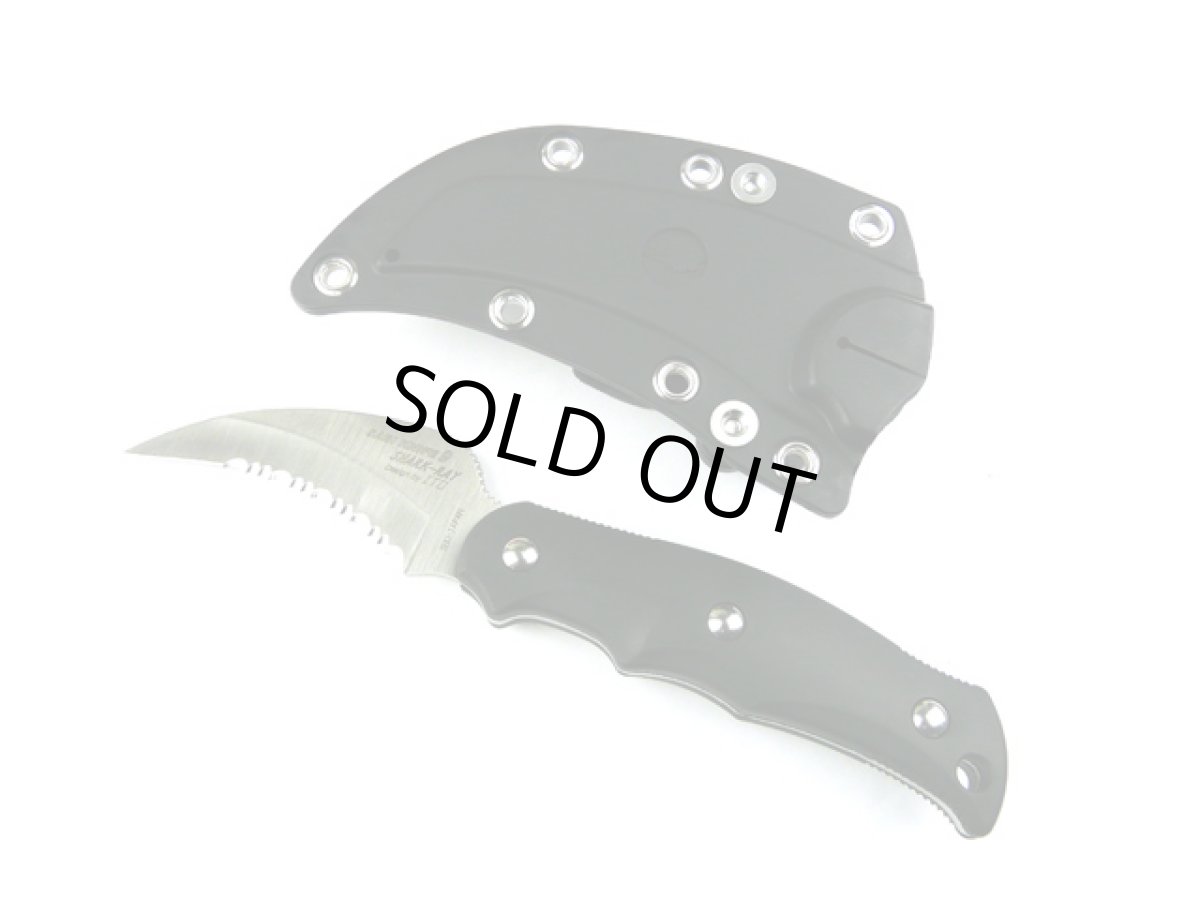 画像1: G.SAKAI(ジー・サカイ)☆サビナイフ9　SHARK-RAY シャークレイ ブラック (1)