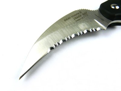 画像1: G.SAKAI(ジー・サカイ)☆サビナイフ9　SHARK-RAY シャークレイ ブラック