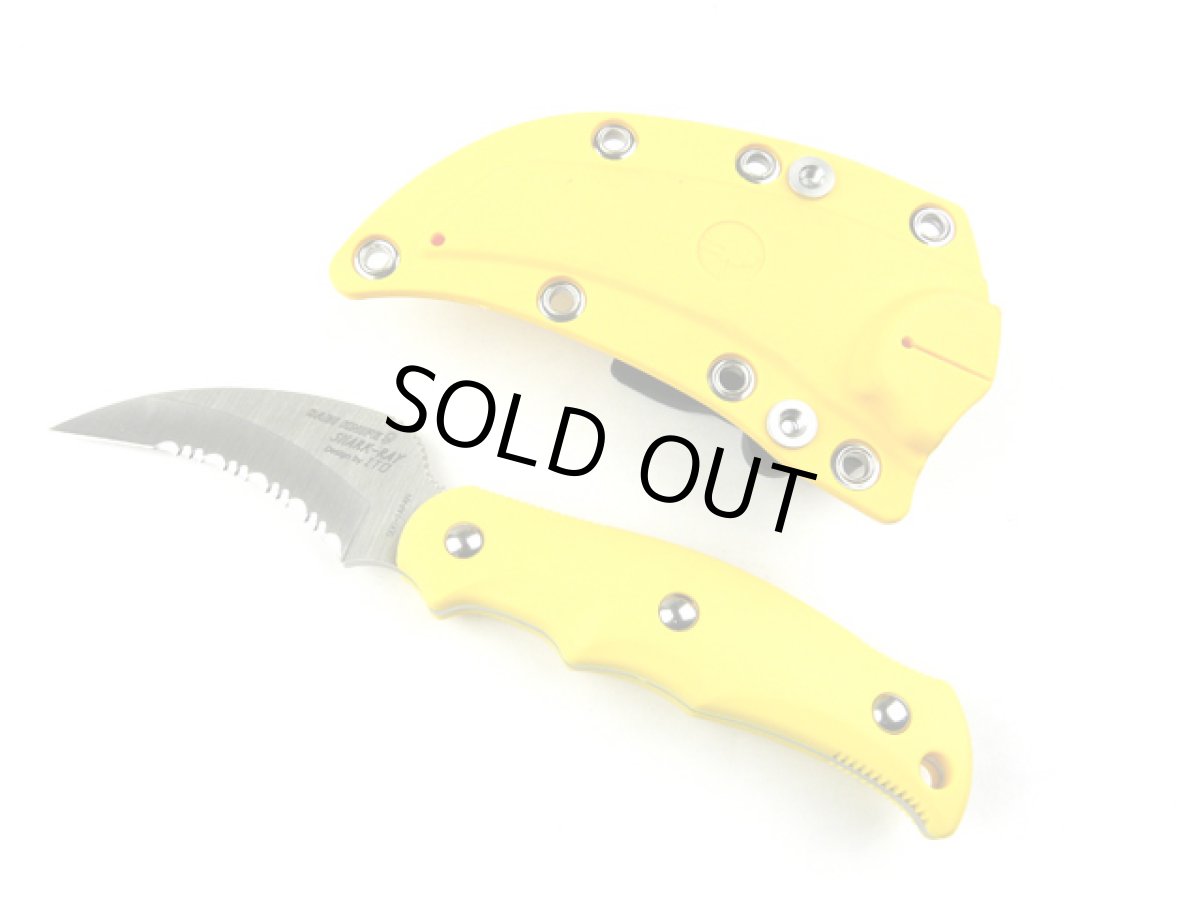 画像1: G.SAKAI(ジー・サカイ)☆サビナイフ9　SHARK-RAY シャークレイ イエロー (1)