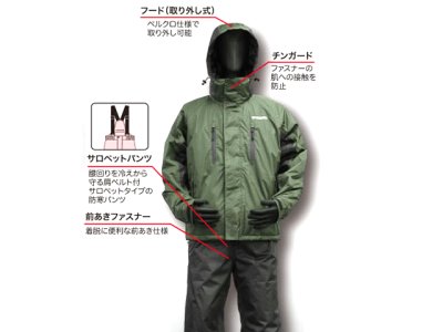 画像1: プロマリン(PRO MARINE)☆防水防寒ウィンタースーツ ブラウン LLサイズ WBA2403-BR-LL