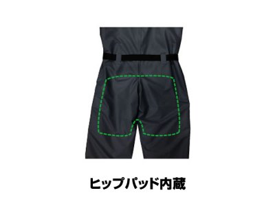 画像1: プロマリン(PRO MARINE)☆防水防寒ウィンターPUマリンサロペットパンツ ブラック Mサイズ WBA2422-BK-M