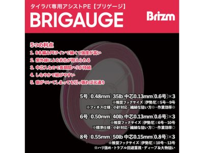 画像3: ブリズム(Brizm)☆ブリゲージ タイラバ専用アシストPE 40lb. 10m