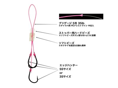 画像1: ブリズム(Brizm)☆EZフック エッジハンター 3本針ユニット 並行地獄+キルフック仕様 3S