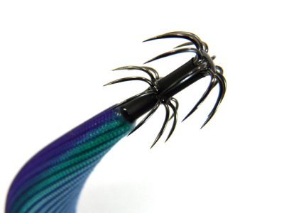 画像1: マルキユーFishLeague☆エギリー ダートマックス(EGILEE DARTMAX) 3.0号 D37GE:パープルボーダークリスタルグリーン