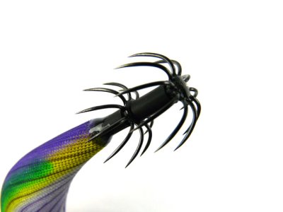 画像1: マルキユーFishLeague☆エギリー ダートマックス(EGILEE DARTMAX) 3.5号 D39CP：オレンジヘッド/パープルボーダークリスタルパープル