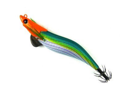 画像3: マルキユーFishLeague☆エギリー ダートマックス(EGILEE DARTMAX) 3.5号 D40CP：オレンジヘッド/グリーンボーダークリスタルパープル