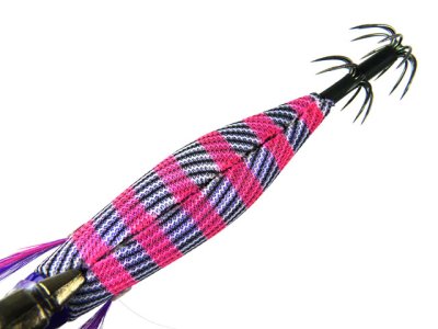 画像2: ジークラック(GEECRACK)☆ローハイド紫煙(LOWHIDE SHIEN) 3.0号ラトル #017シマシマピンク/パープル