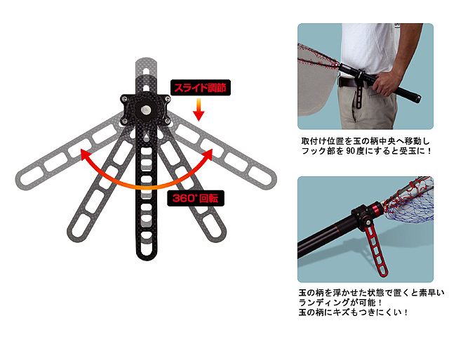 プロックス(PROX)☆タモホルダーV3 アジャスタブル カーボンブラック PX874CBK【送料590円 8千円以上送料無料】 -  アオリイカ釣り具(ヤエン・エギング・ウキ釣り)専門通販「あおりねっとショップ」