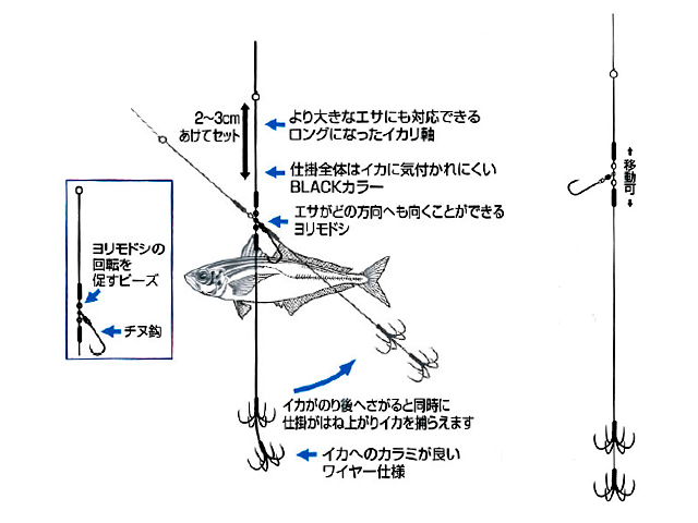 カツイチ Katsuichi 跳ね上げ式アオリイカ仕掛 イカキャッチャースピン ネコポスだと送料2円 アオリイカ釣り具 ヤエン エギング ウキ釣り 専門通販 あおりねっとショップ