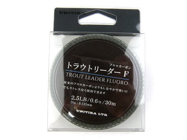 ユニチカ(UNITIKA)☆トラウトリーダーF　30m 0.6号 2.5lb【メール便だと送料220円】