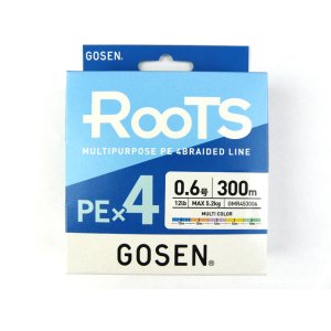 画像: ゴーセン(GOSEN)☆ROOTS PE×4 マルチカラー 300m 0.6号【メール便だと送料220円】