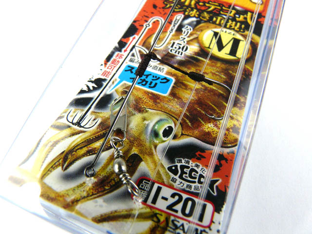 ささめ針☆イカのりのり天国 向こうアワセ Mサイズ I-201【メール便だと送料220円】  アオリイカ釣り具(ヤエン・エギング・ウキ釣り)専門通販「あおりねっとショップ」
