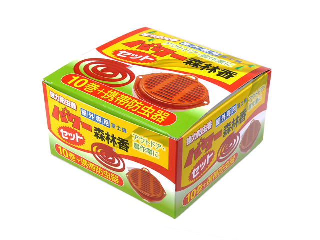 コダマ パワー森林香10巻携帯防虫器セット パワーシンリンコウ10マキケイタイボウチュウキセット