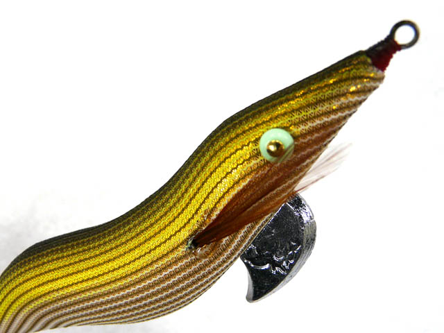 林釣漁具製作所☆餌木猿 3.5号　スーパーシャロー 萌葱 金テープ【メール便だと送料220円】